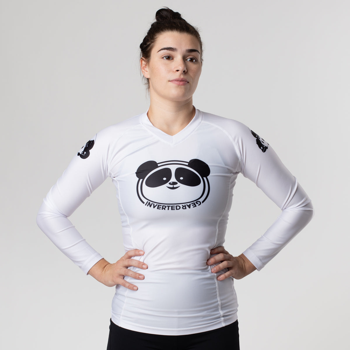 inverted gear rashguard Inverted Gear Lucky Panda Ranked Women's Long Sleeve Rash Guard