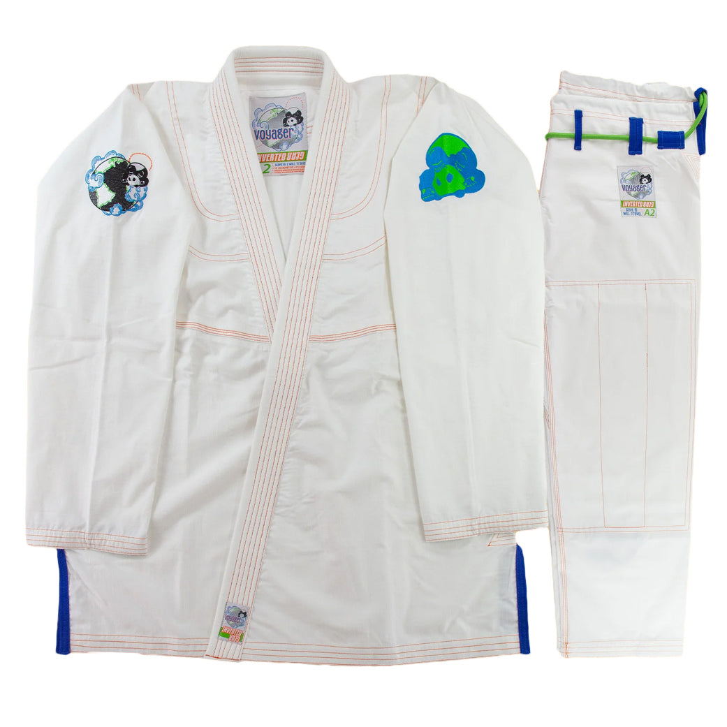 ☆Ravijour☆ロゴEGOIST☆White D65-70セット Inverted Gear Voyager BJJ Gi - White