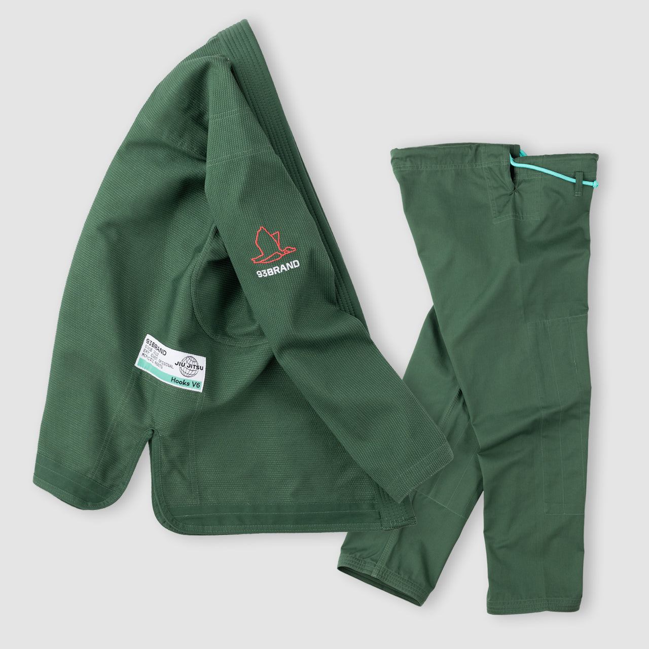 93brand Hooks V6 Women's BJJ Gi - Olive