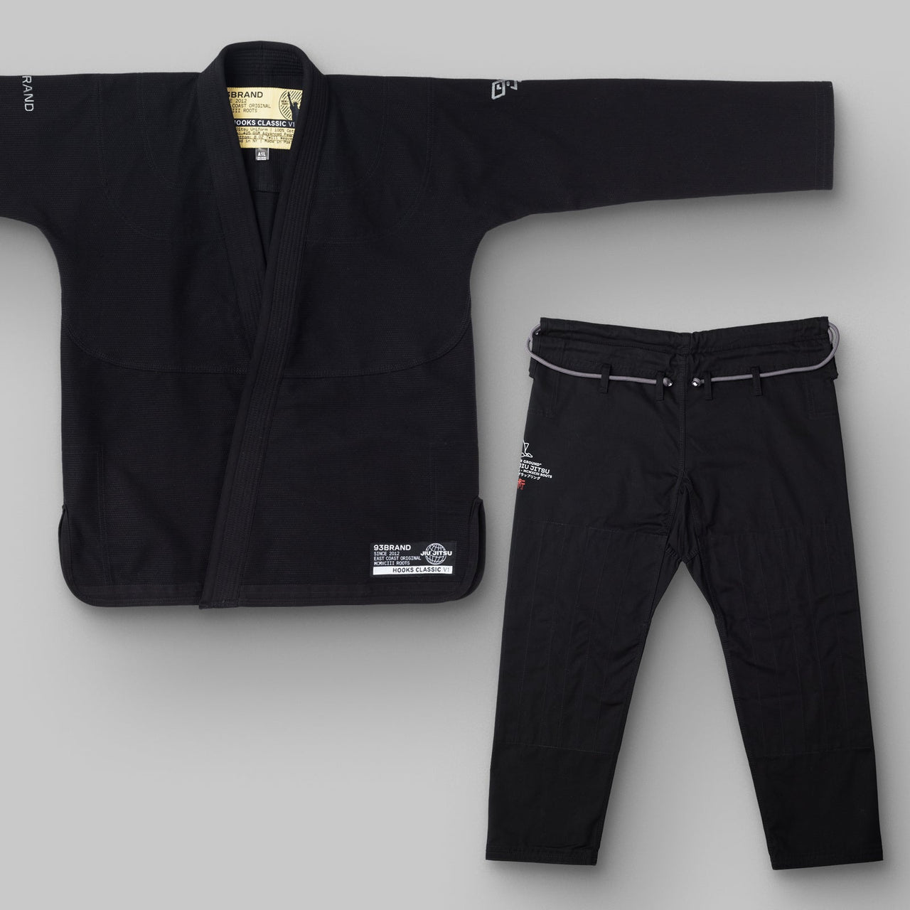 93brand Hooks Classic  BJJ GI - Black