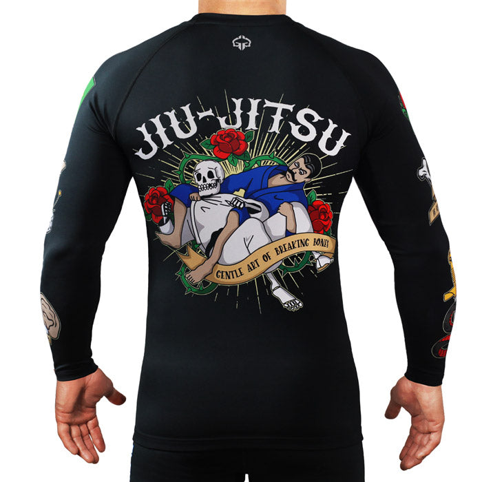 Ground Game "Old School" Men's Long Sleeve Rash Guard