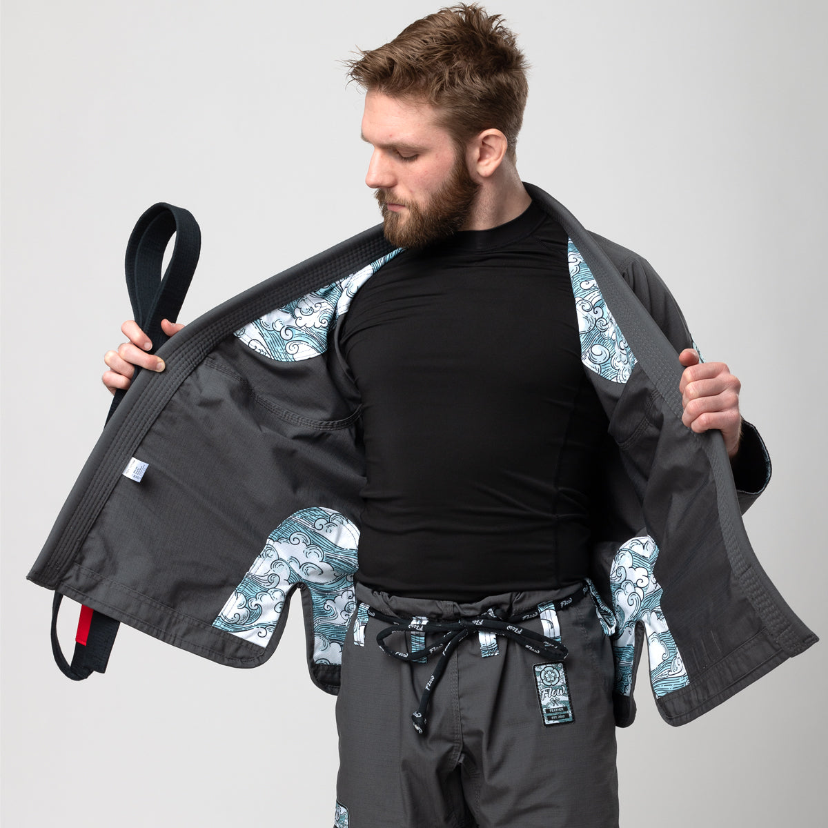 Flow Kimonos Feather 3.0 BJJ Gi - Grey