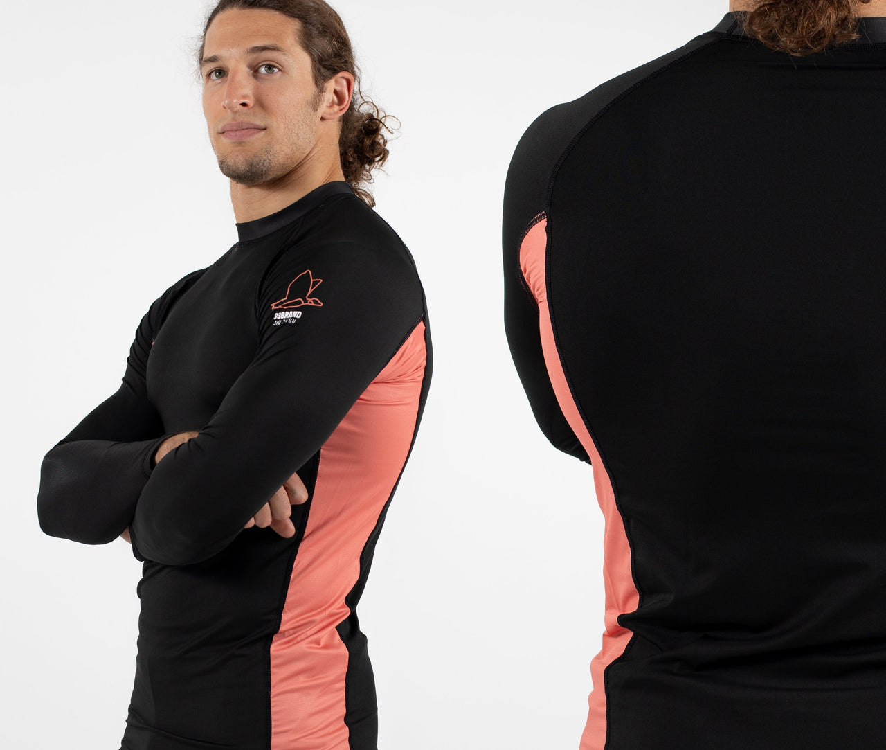 93brand Standard Issue L/S Rash Guards 2-PACK (Burgundy, Black)