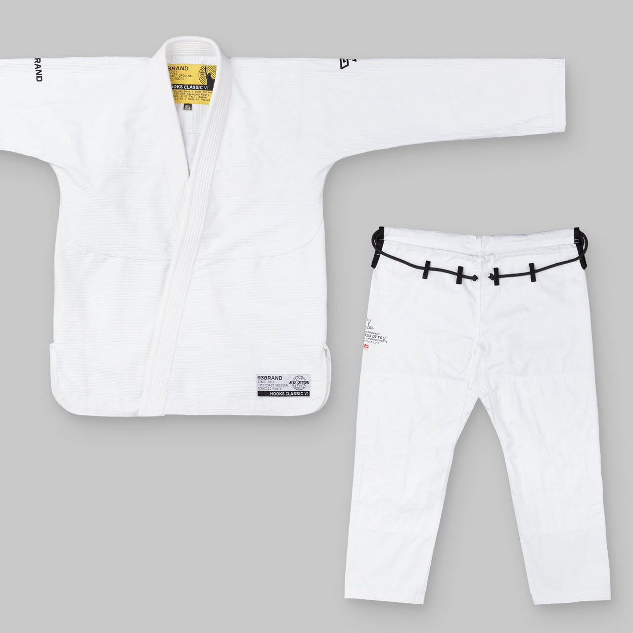 93brand Hooks Classic BJJ GI - White