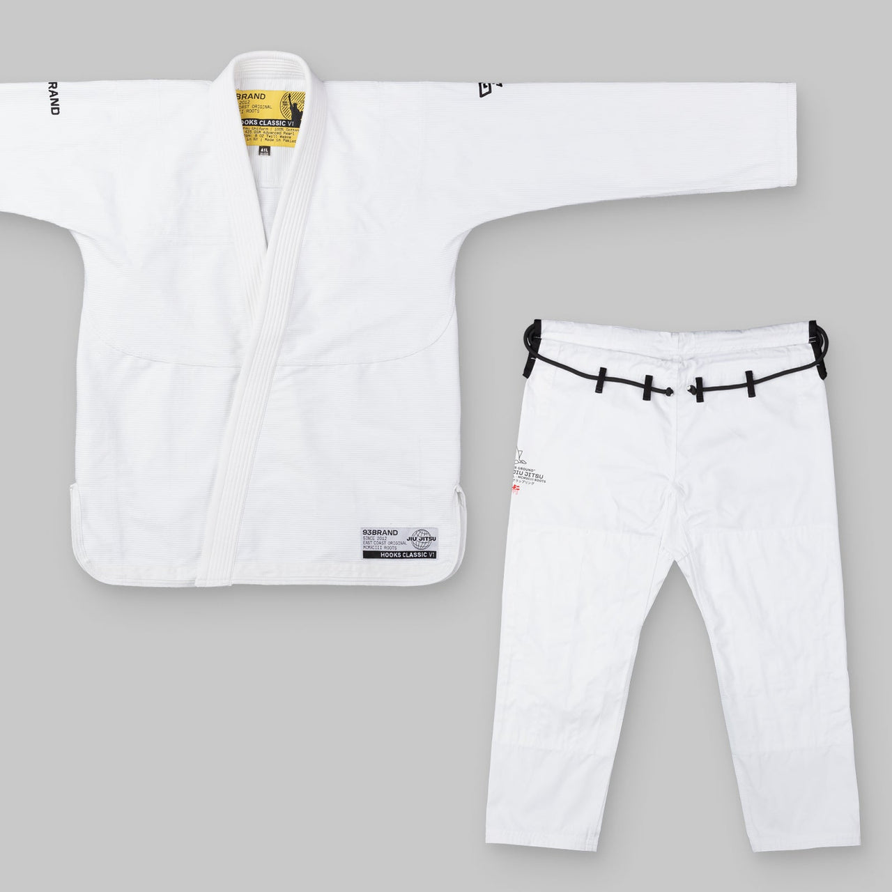 93brand Hooks Classic Women's BJJ GI - White