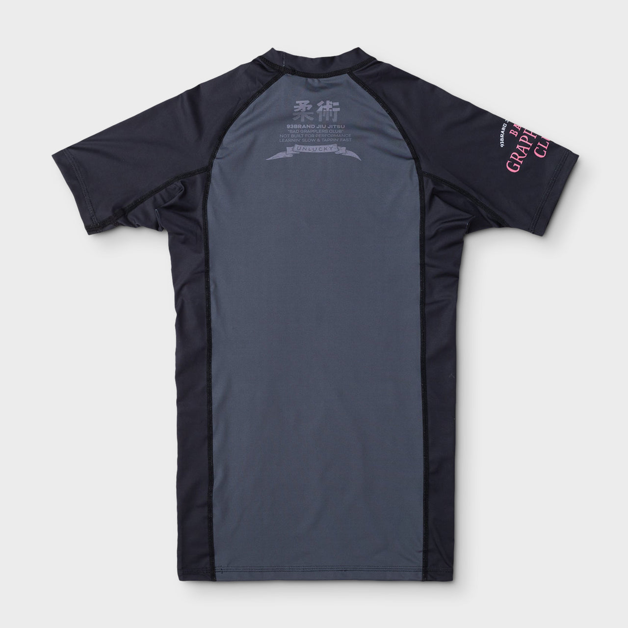 93brand Bad Grapplers Short Sleeve Rash Guard - Black