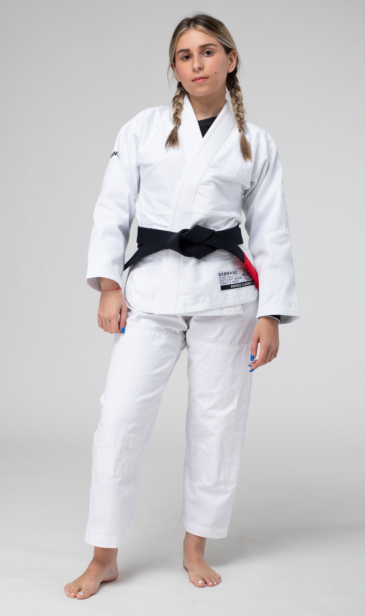 93brand Hooks Classic Women's BJJ GI - White