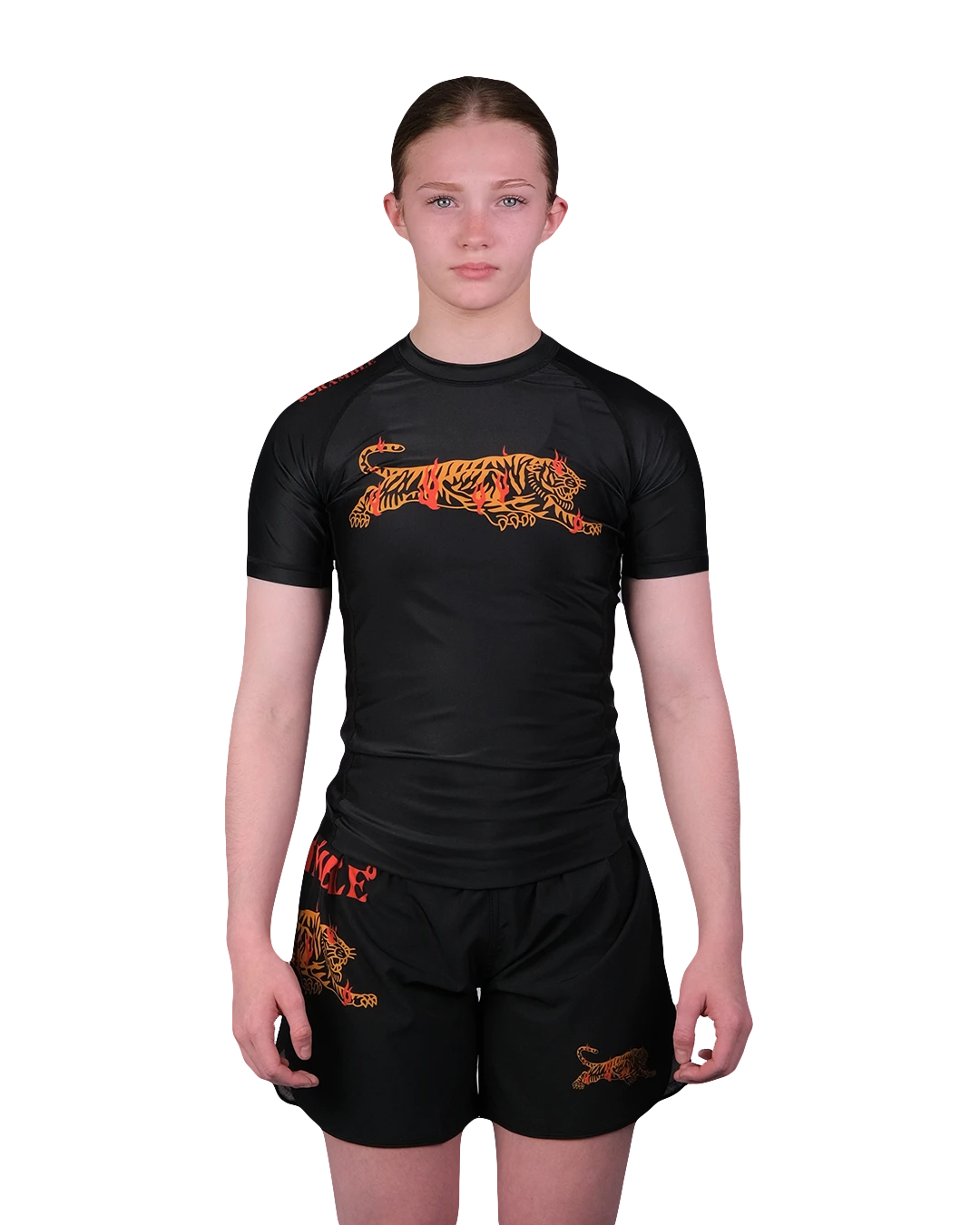 Scramble Burning Tiger Women's Rash Guard
