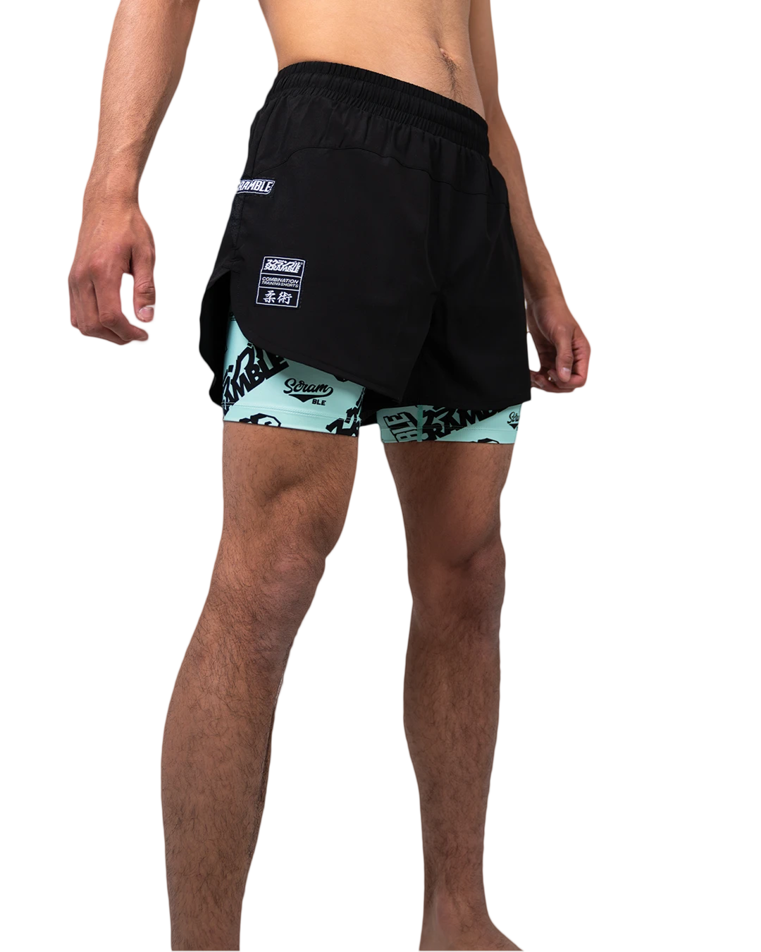 Scramble Combination Shorts - Seafoam/Logotypes