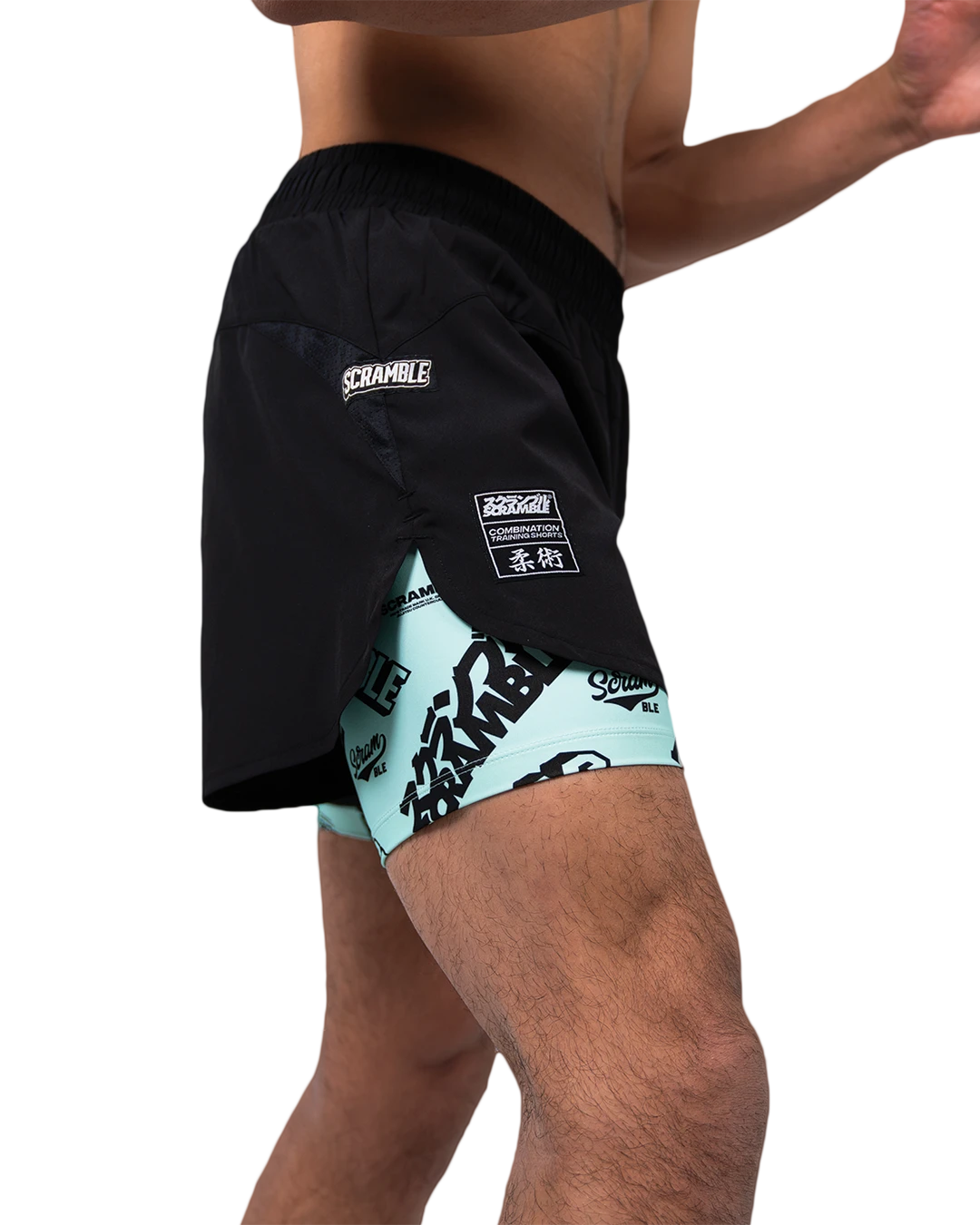 Scramble Combination Shorts - Seafoam/Logotypes