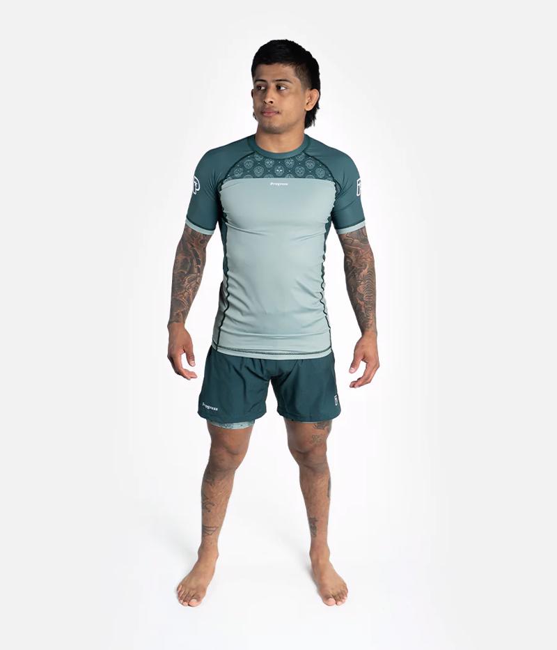 Progress Calavera Rash Guard - Green