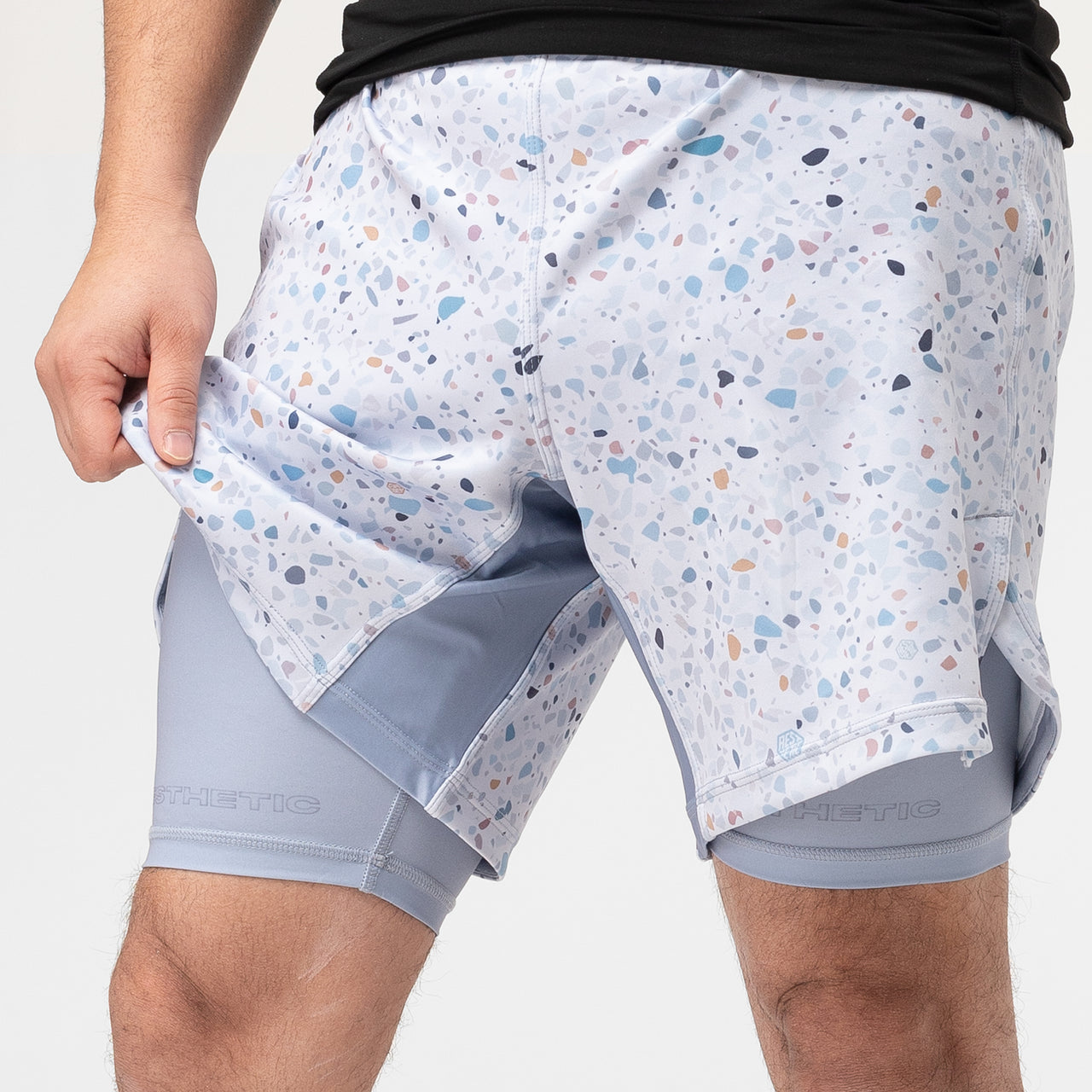 Aesthetic "Terrazzo" 2-Layer Shorts
