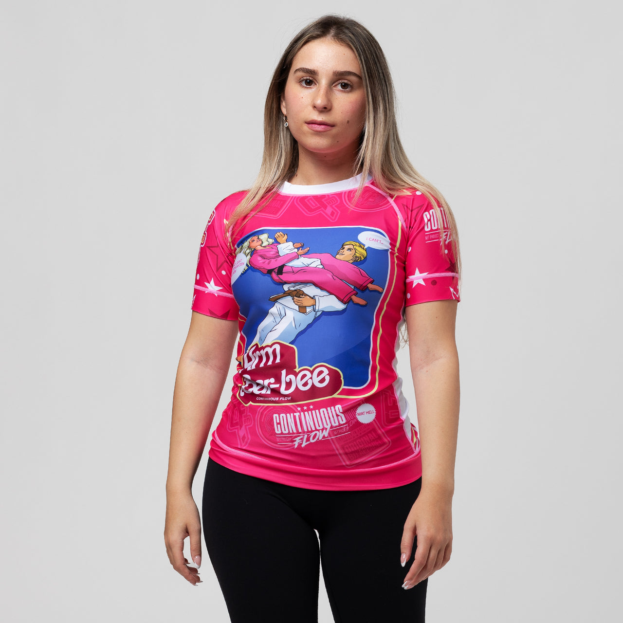 Continuous Flow Arm Bar-bee Short Sleeve Women's Rash Guard