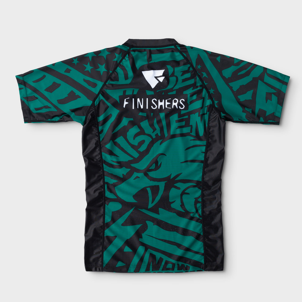 Finishers Green Raptor Short Sleeve Rash Guard