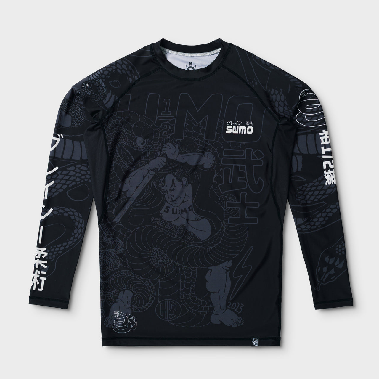 Half Sumo "Black Mamba" Long Sleeve Rash Guard