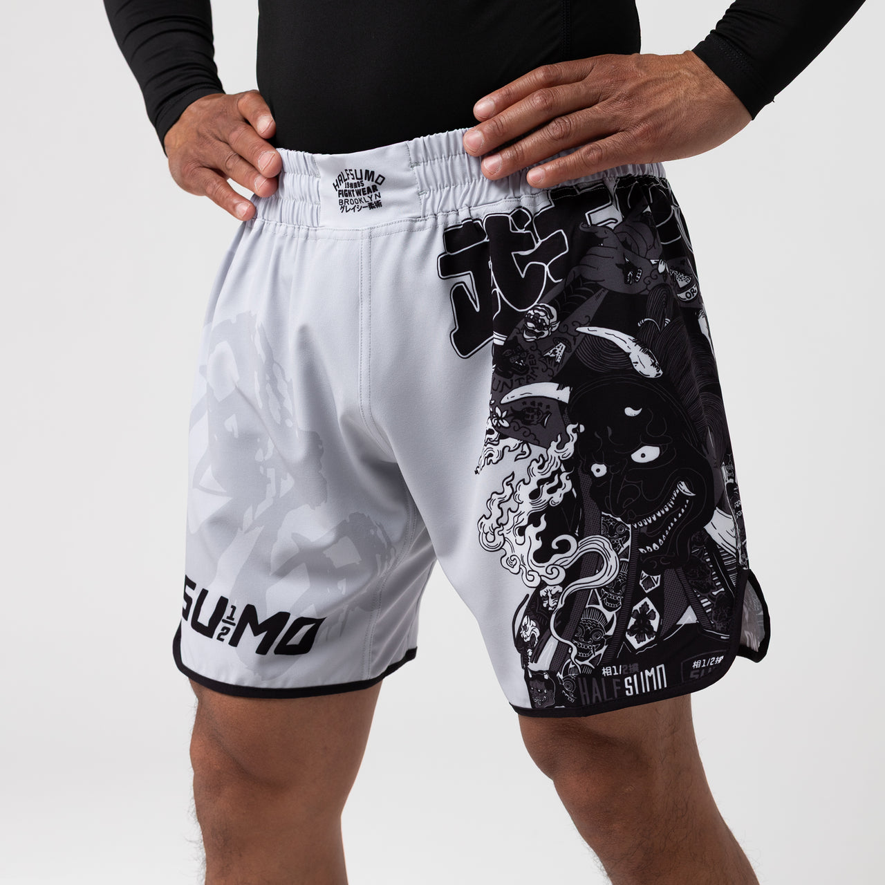 Half Sumo "HANNYA" Shorts - Light Grey