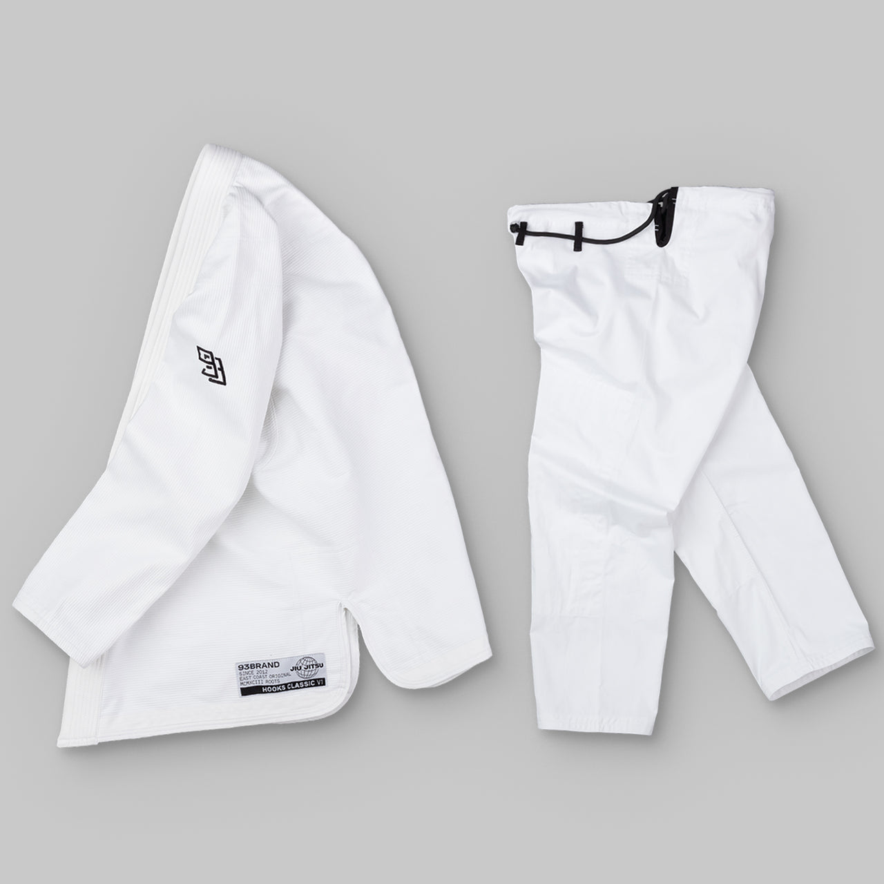 93brand Hooks Classic BJJ GI - White