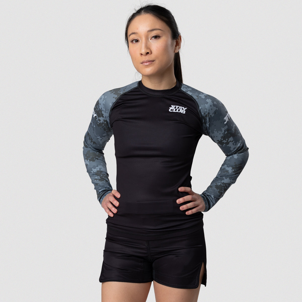 Jitsy Club Arctic Digital Camo Women's Rash Guard
