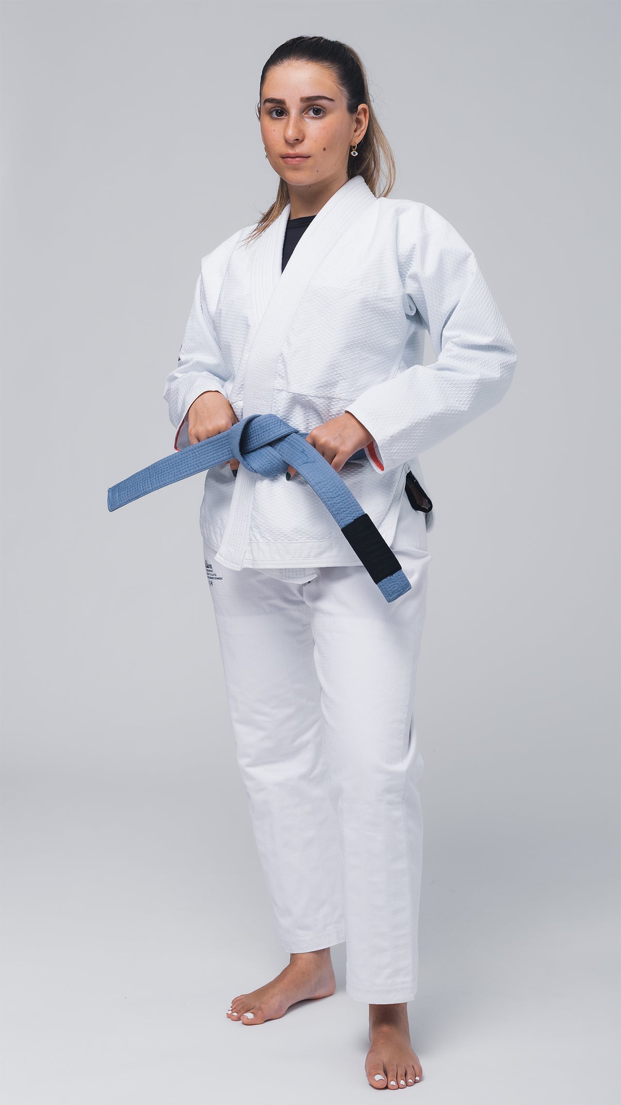 Kitsune "Cursive Lite" Women's BJJ Gi - White / Coral