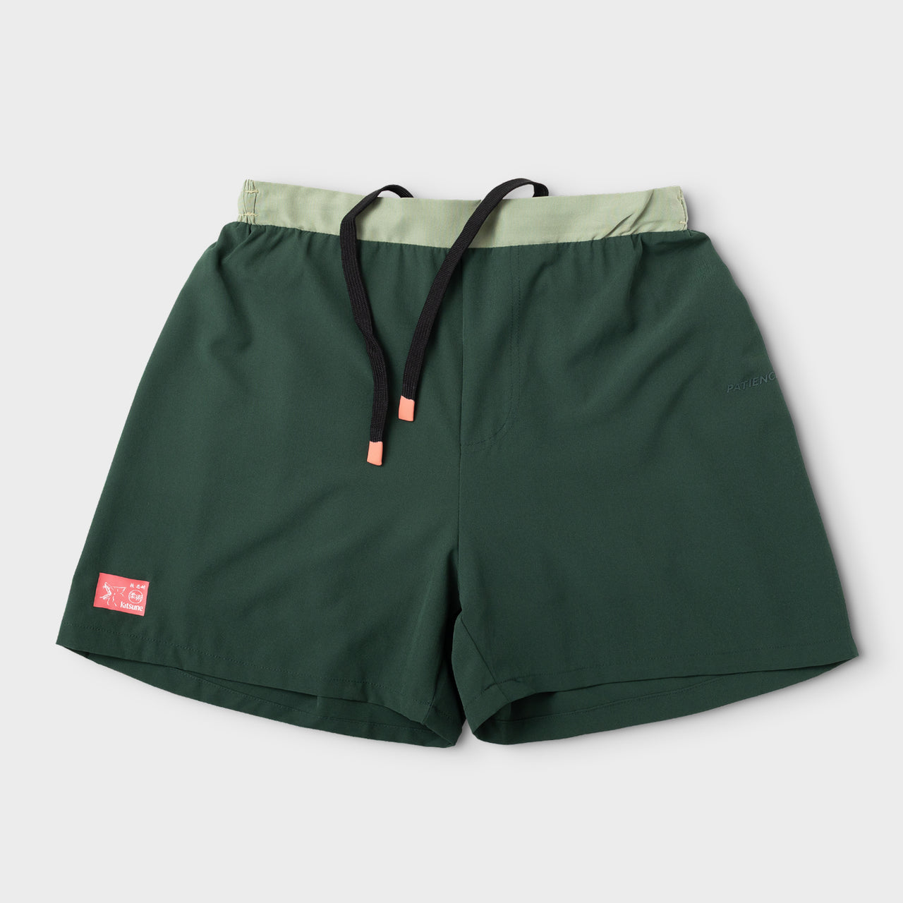 Kitsune "Red Skies" Compression-Lined Shorts - Olive Green