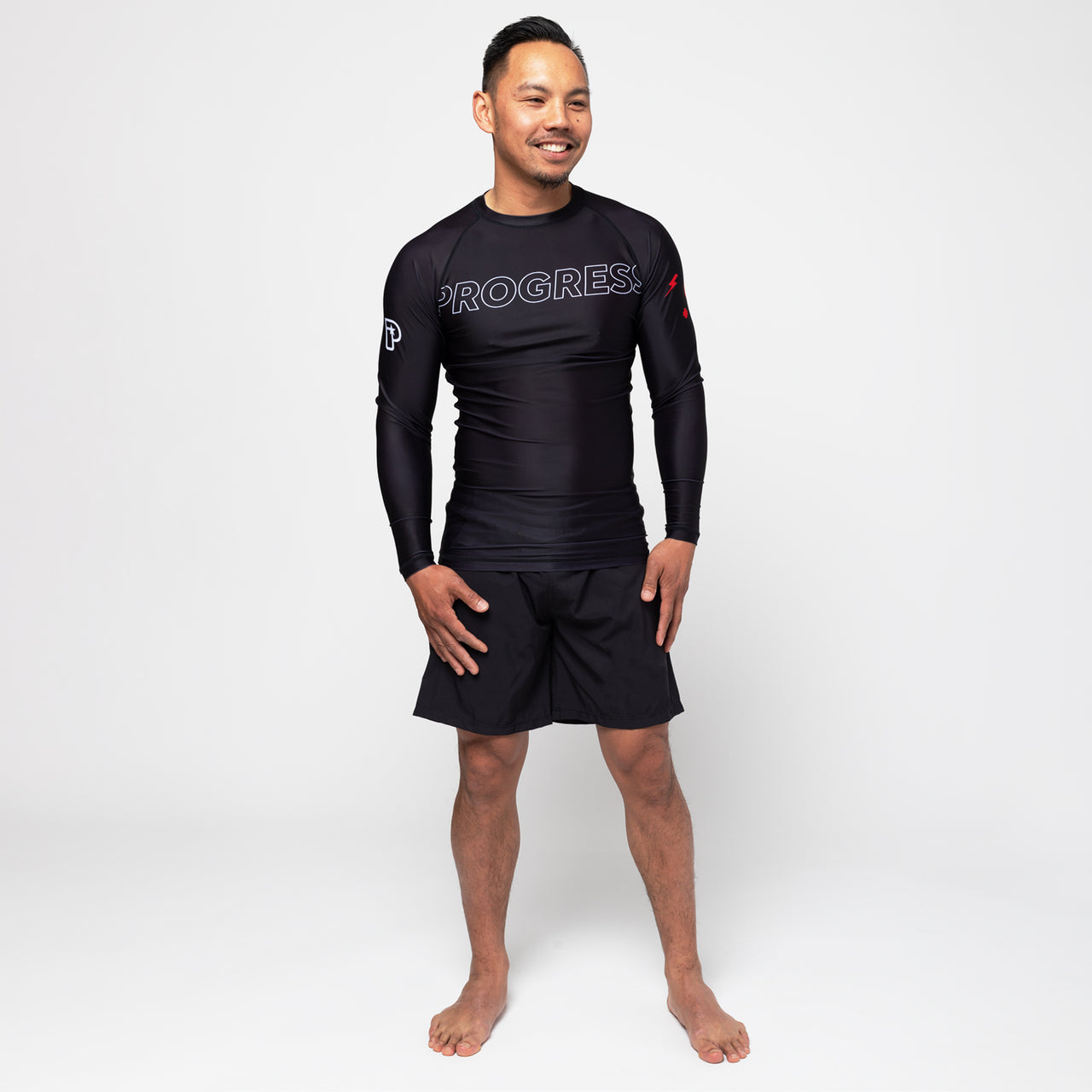 Progress "Panther" Long Sleeve Rash Guard - Black