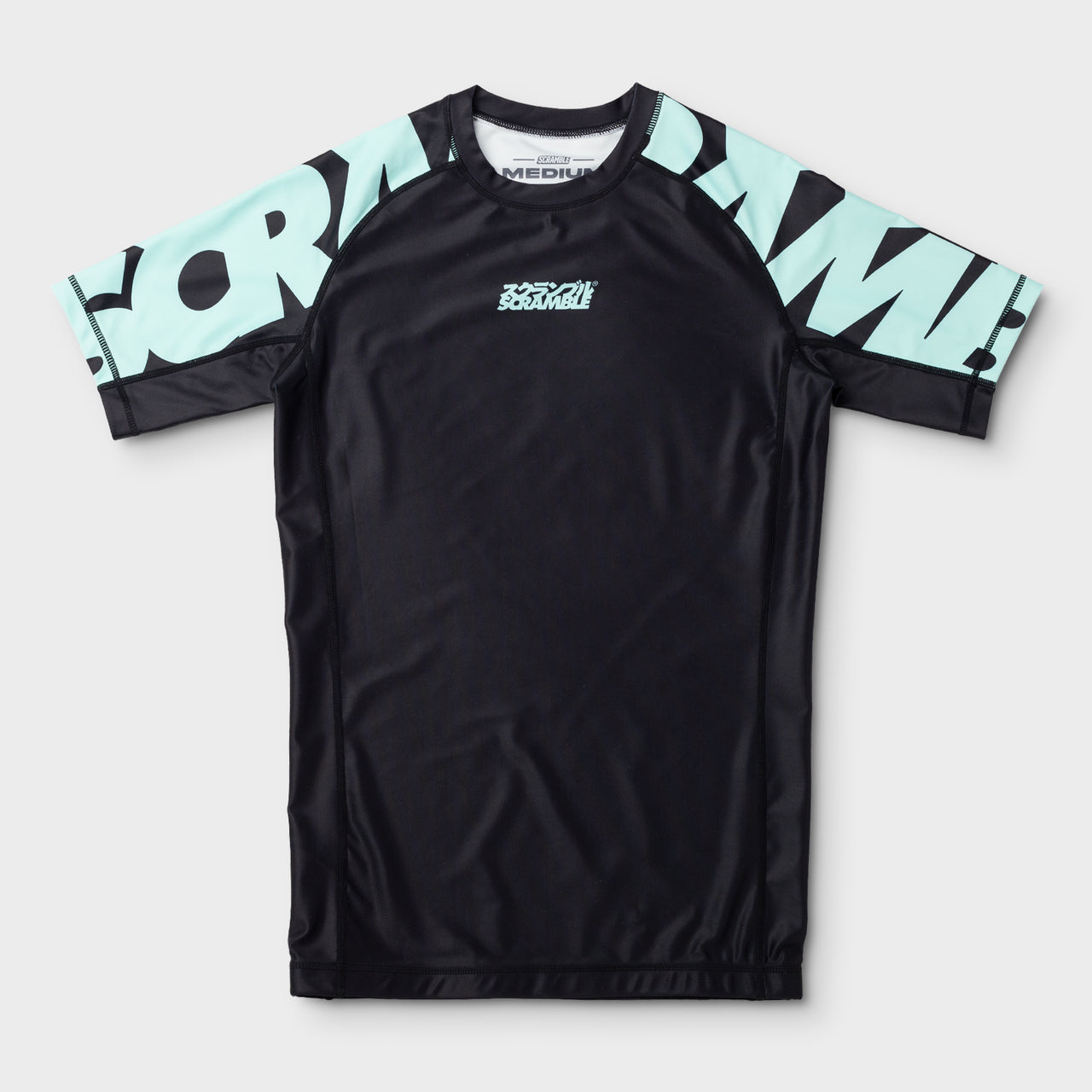 Scramble "BAKA" Rash Guard Black/Seafoam