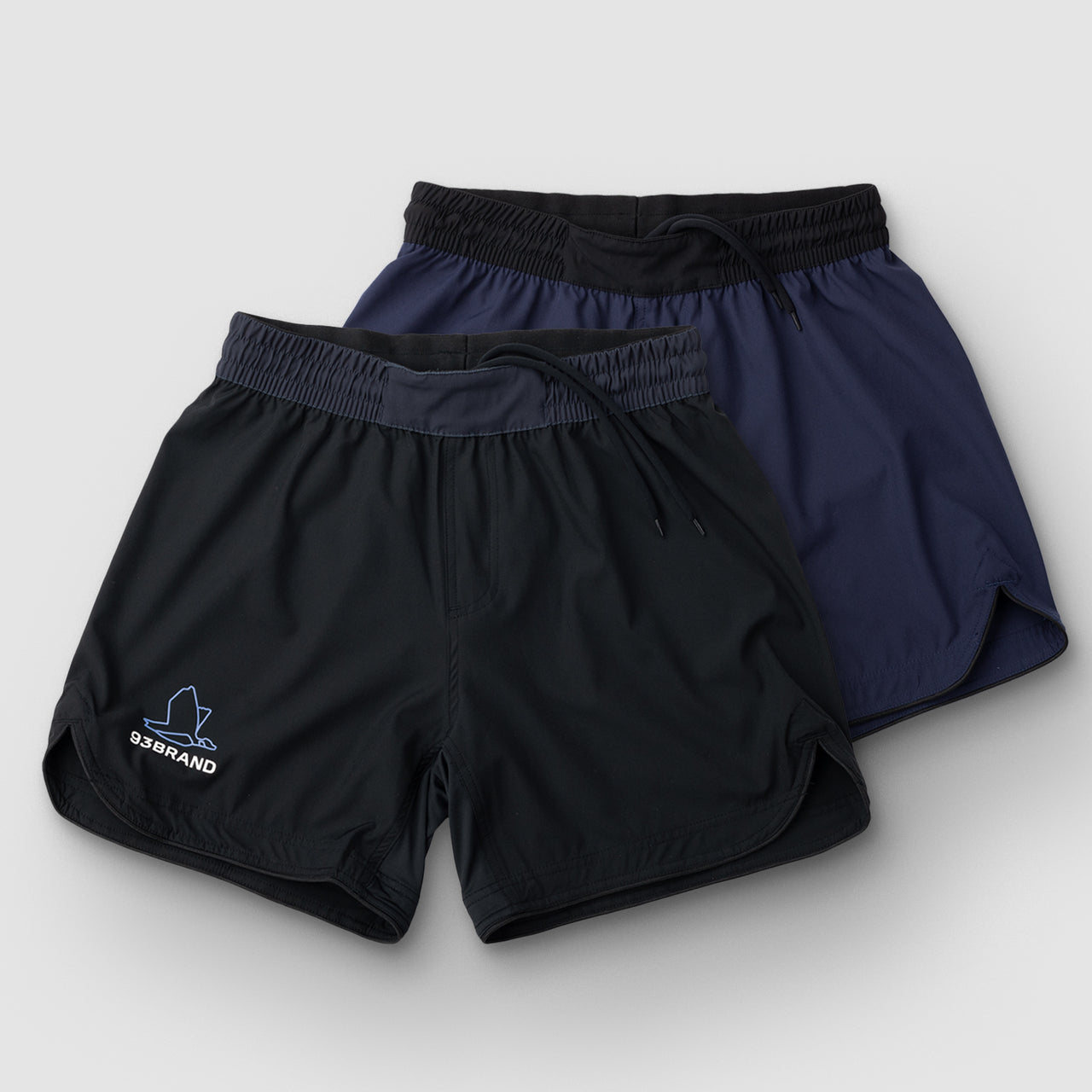 93brand Standard Issue Grappling Shorts 2PACK Black/Midnight & French Navy (5" and 6" inseam)