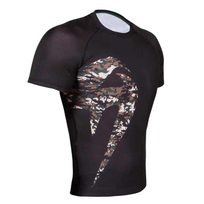 Venum "Original Giant" Rash Guard - Black/Forest Camo