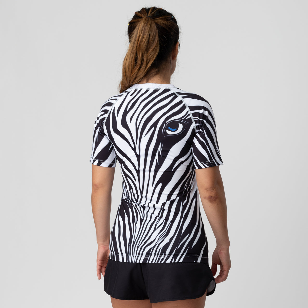 Rash Guardians "Zebra" Short Sleeve Women's Rash Guard