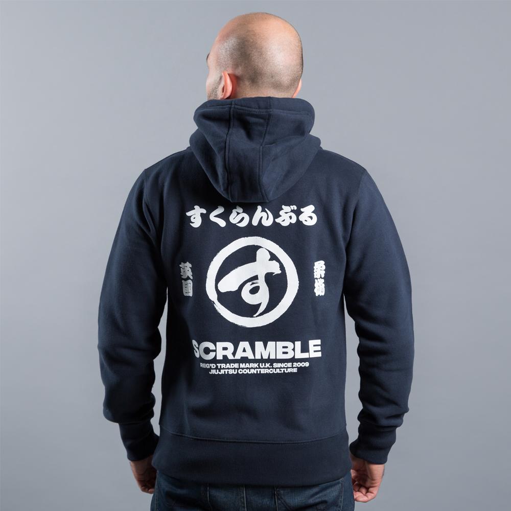 Scramble "Brush Logo" Zip Hoodie - Navy