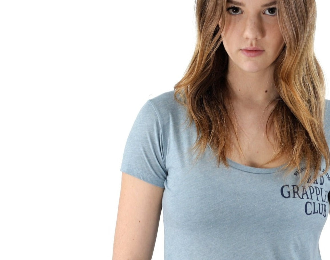 93brand Bad Grapplers Club Women's T-Shirt - Pale Blue