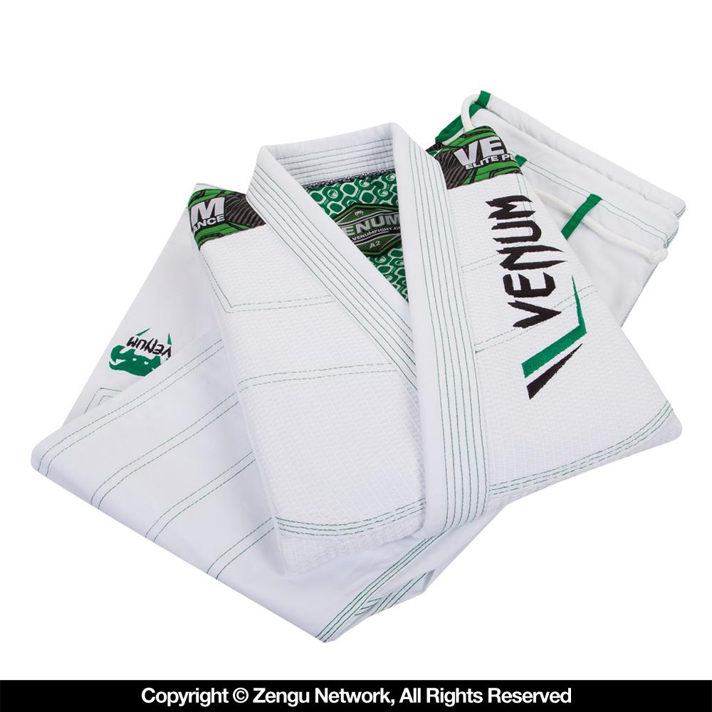 Venum "Elite" BJJ Gi - White/Green