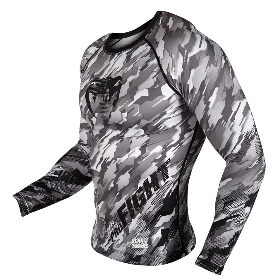 Venum "Tecmo" Rash Guard - Black/Grey