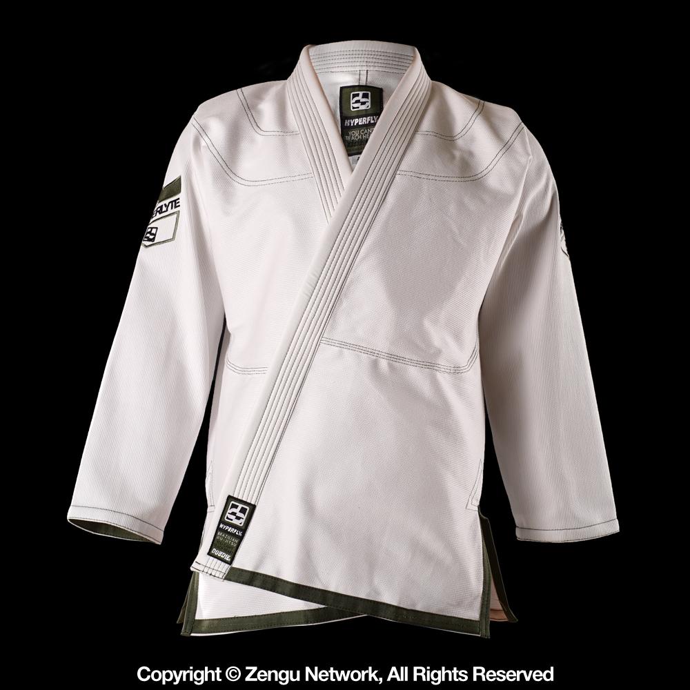 Hyperfly "Hyperlyte" Jiu Jitsu Gi - White/Olive