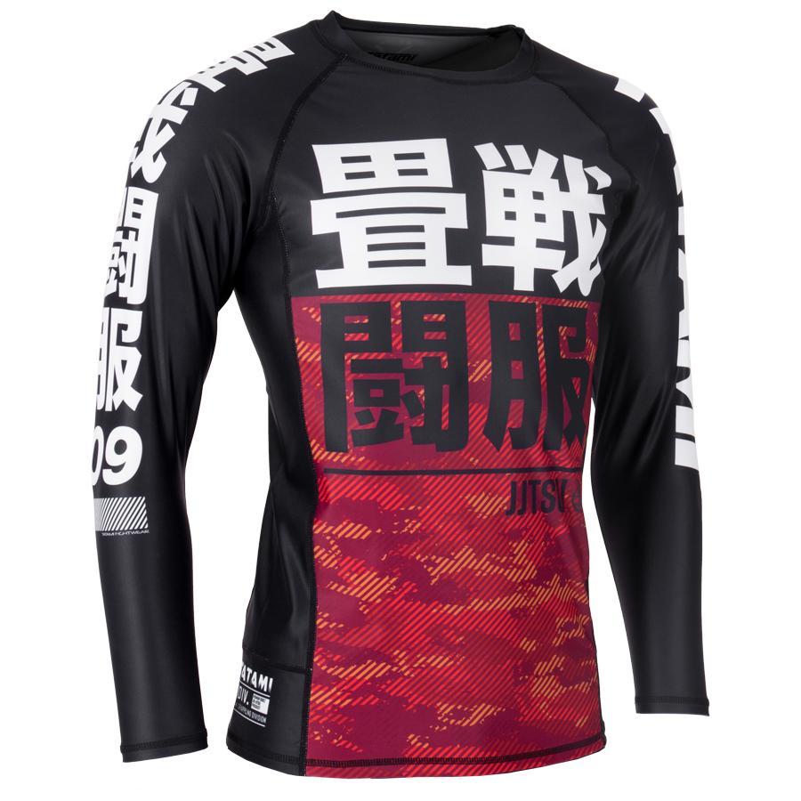 Tatami Essential Camo Children's Rash Guard - Red