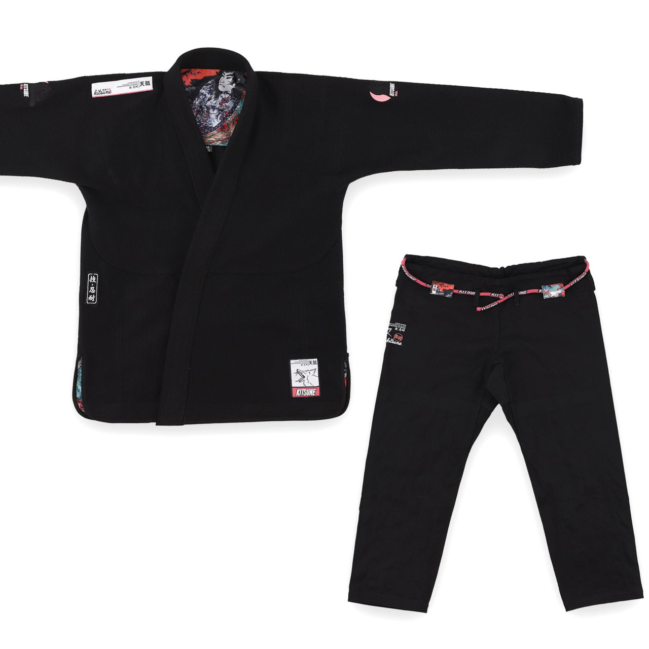 Kitsune "Red Skies" Women's BJJ Gi - Black