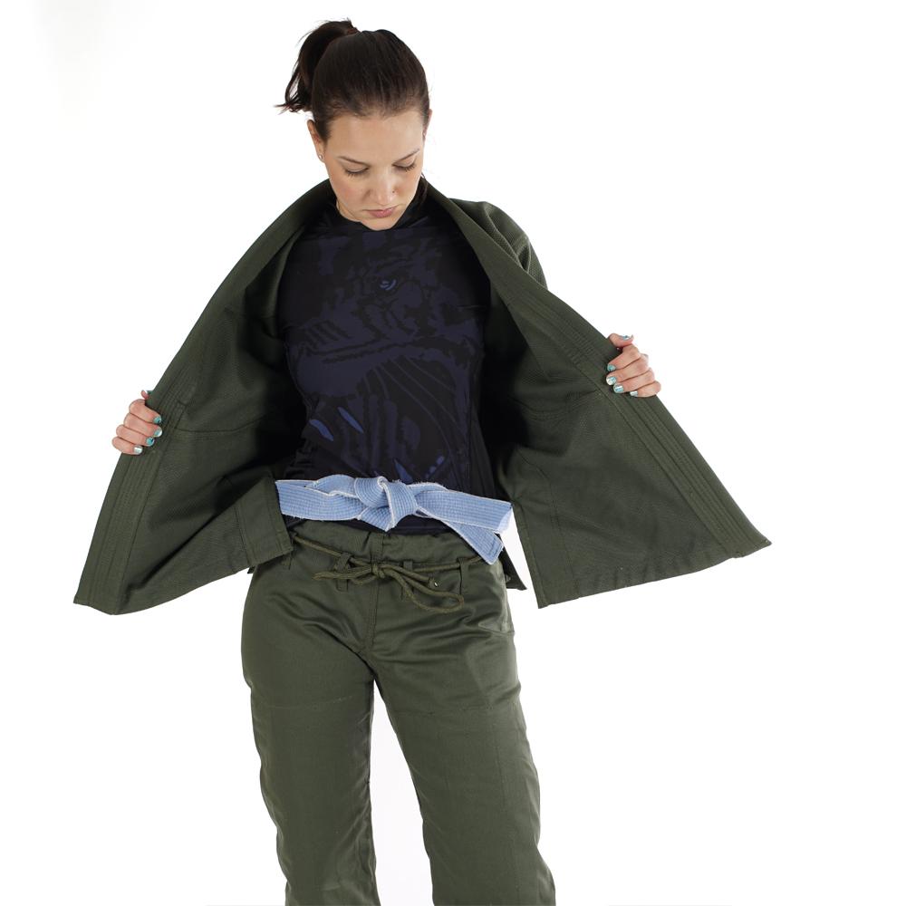 93brand Original "Standard Issue" Women's Jiu Jitsu Gi (First Gen) - Olive Green