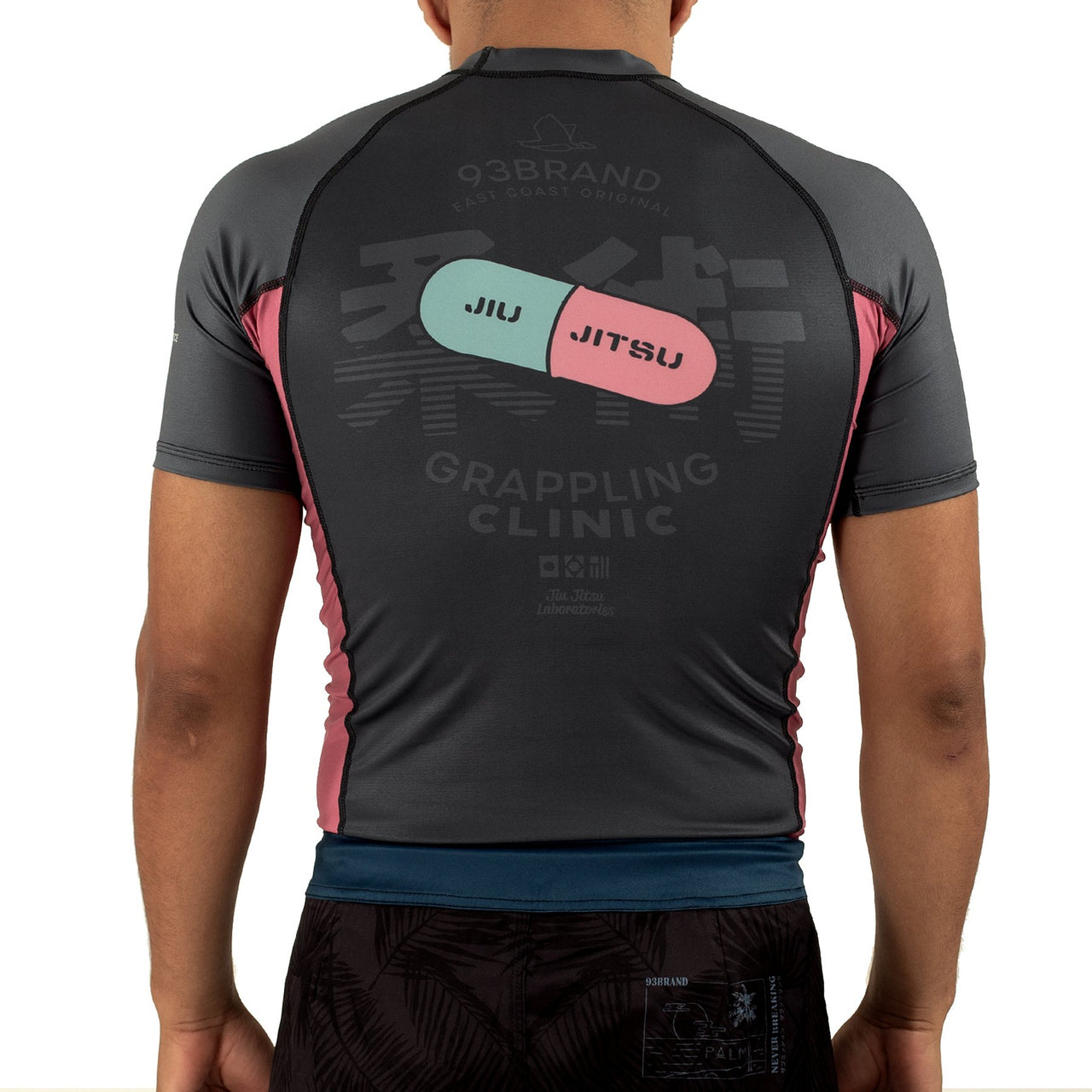 93brand "Grappling Clinic" Men's Rash Guard - Short Sleeve