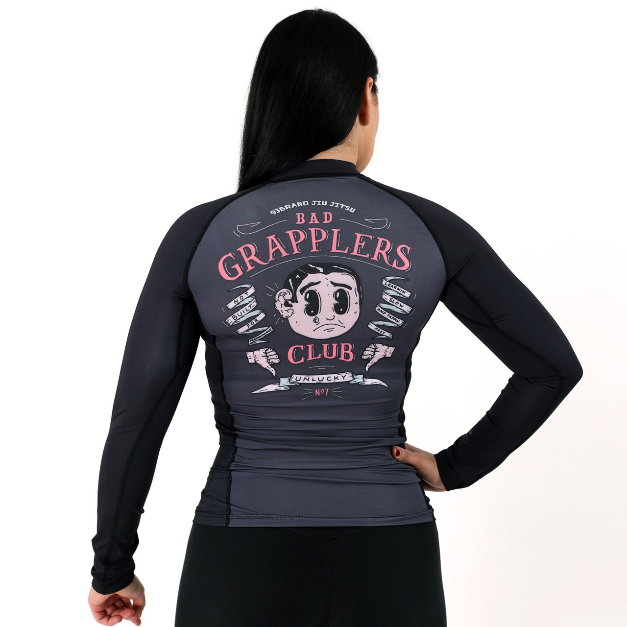 93brand "Bad Grapplers Club" Women's Rash Guard - Long Sleeve (Black)