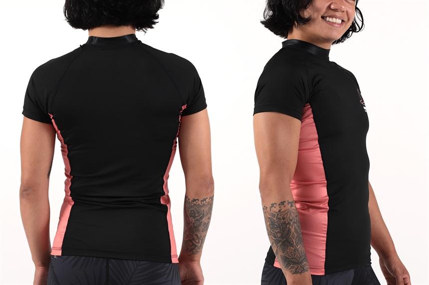 93brand Women's Standard Issue S/S Rash Guards 2-PACK (Burgundy, Black)