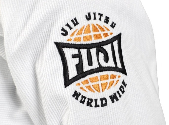 FUJI "Suparaito Worldwide" BJJ Gi - White/Yellow (Exclusive colorway)