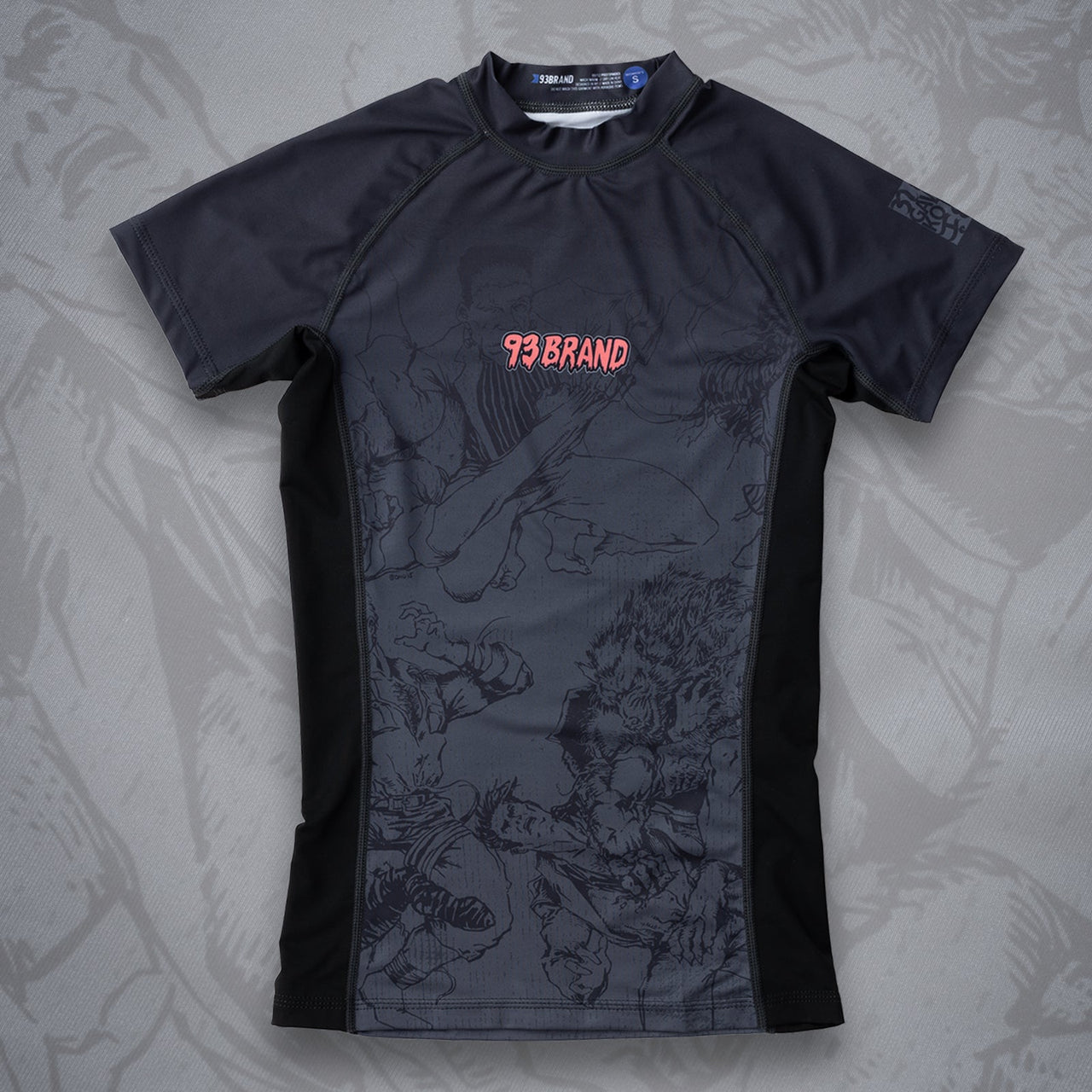 93brand Monsters Short Sleeve Women's Rash Guard