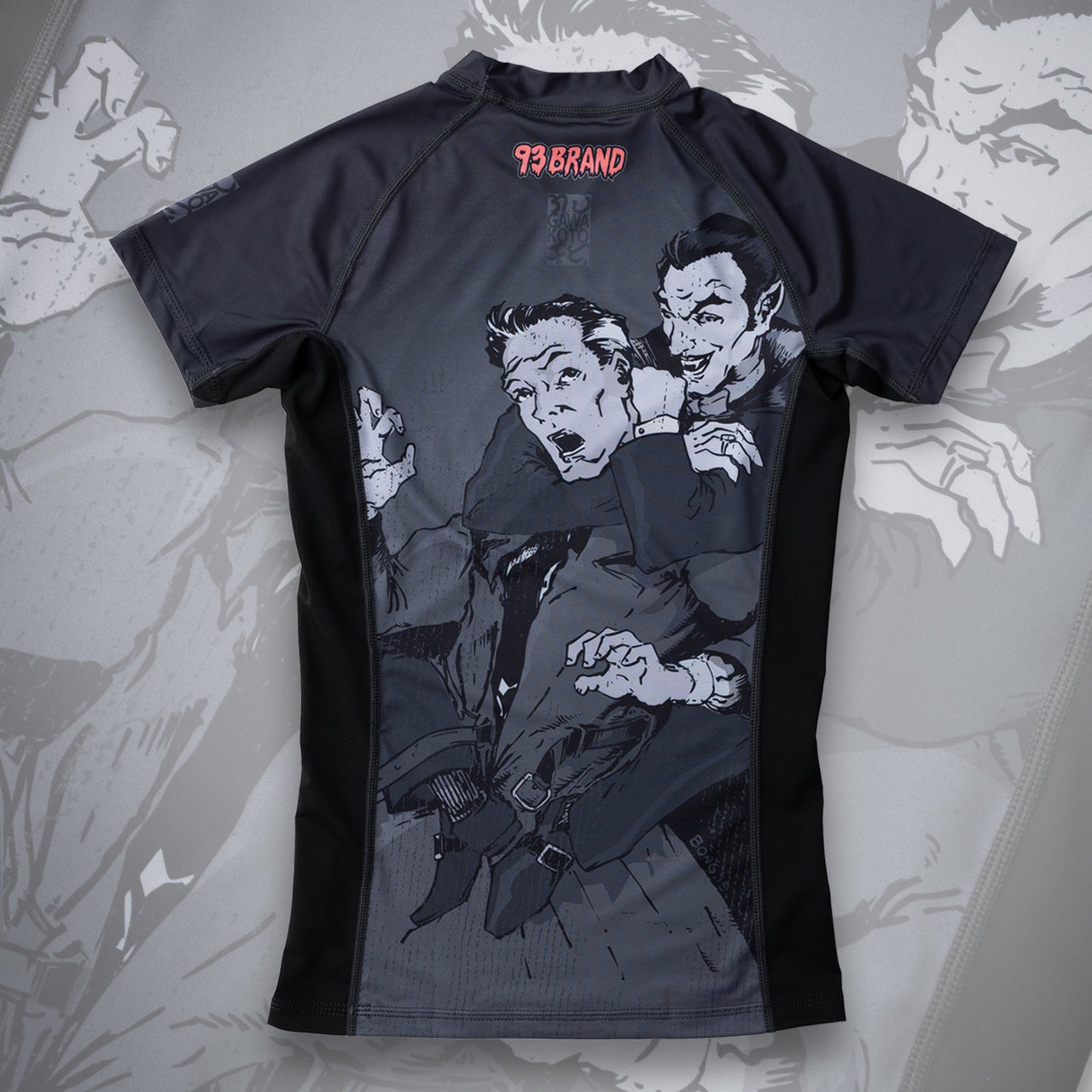 93brand Monsters Short Sleeve Women's Rash Guard