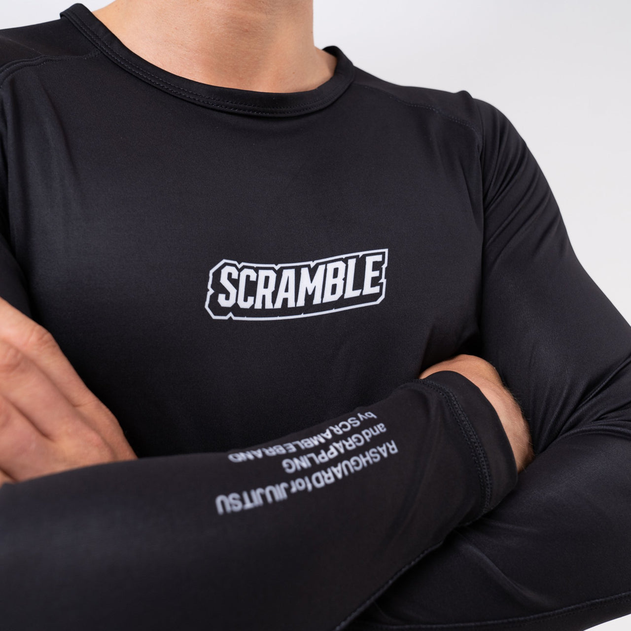 Scramble "3D Logo" Long Sleeve Rash Guard
