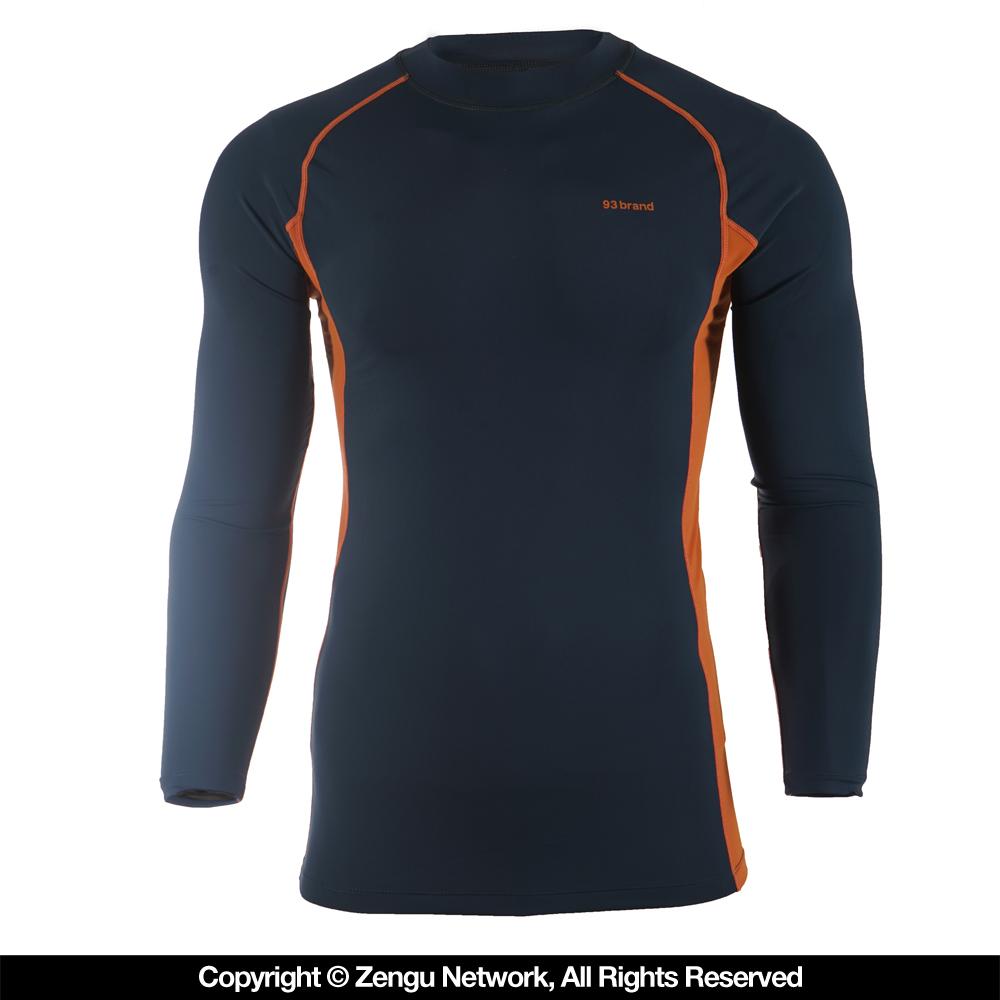 93brand "Standard Issue" Long-Sleeve Rash guard - Slate Blue/Orange