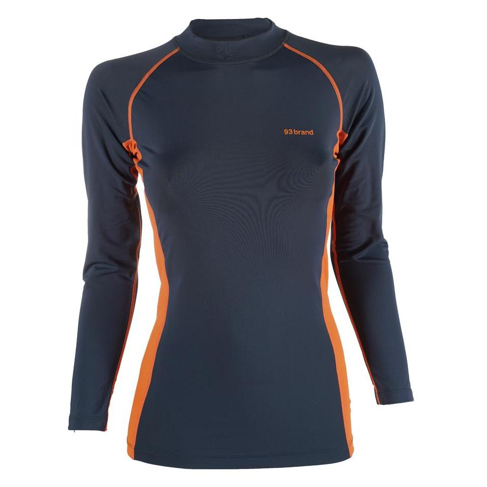 93brand "Standard Issue" Women's Long Sleeve Rash guard - Slate Blue/Orange
