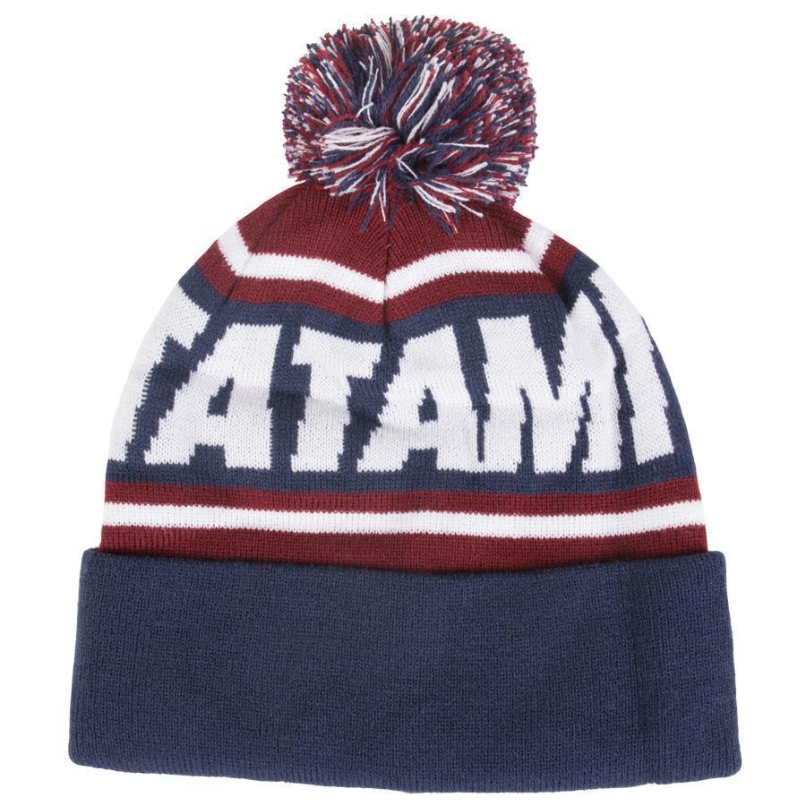 Tatami Navy & Maroon Bobble Hat