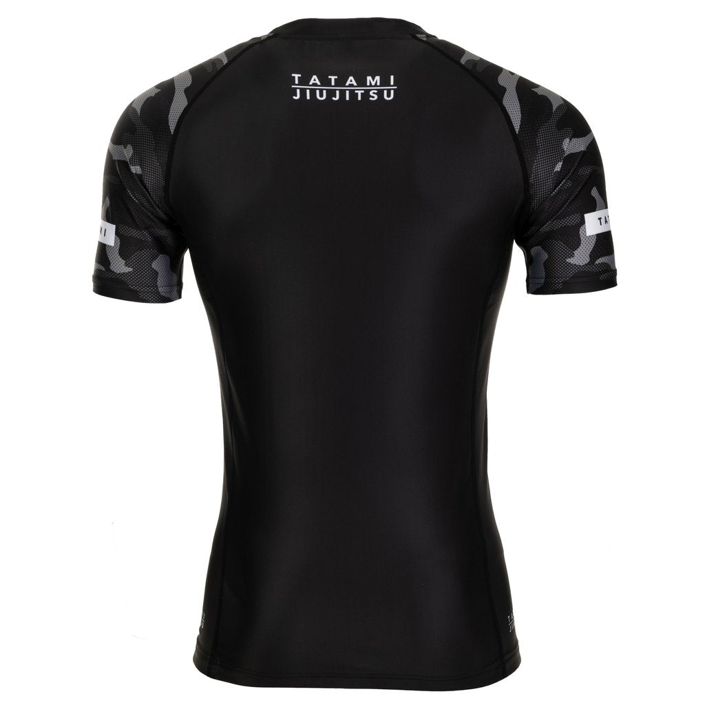 Tatami Rival Men's Short Sleeve Rashguard - Black & Camo