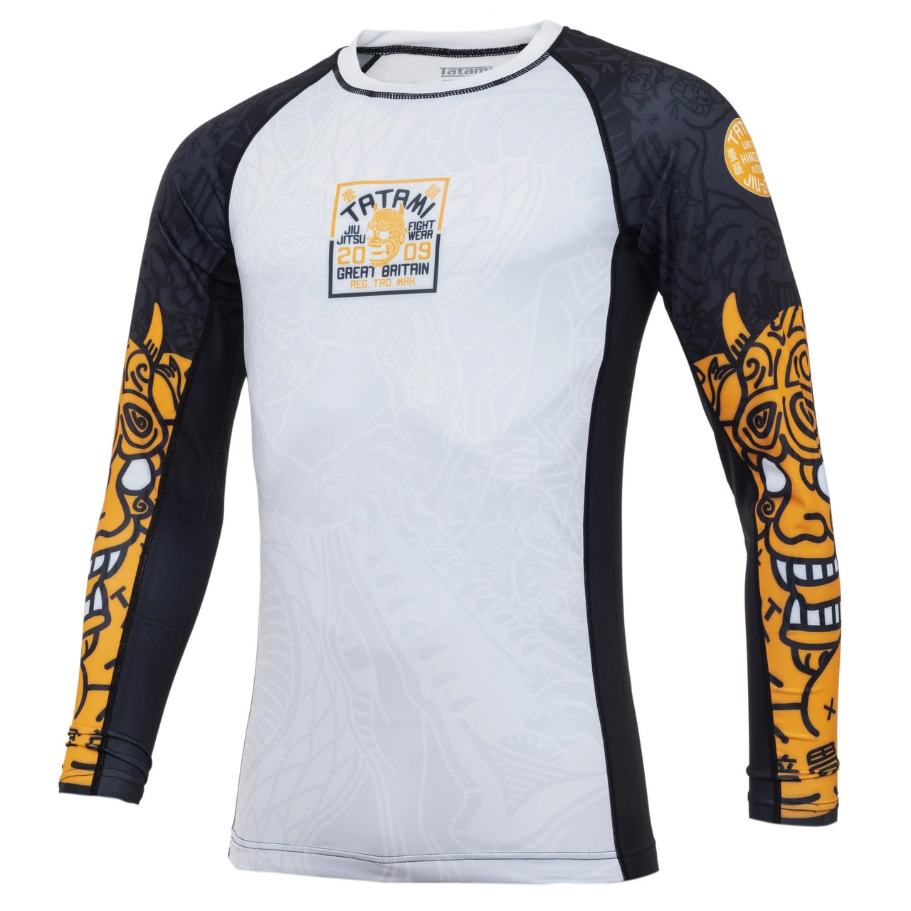 Tatami “Serpent” Long Sleeve Rash Guard - White/Orange