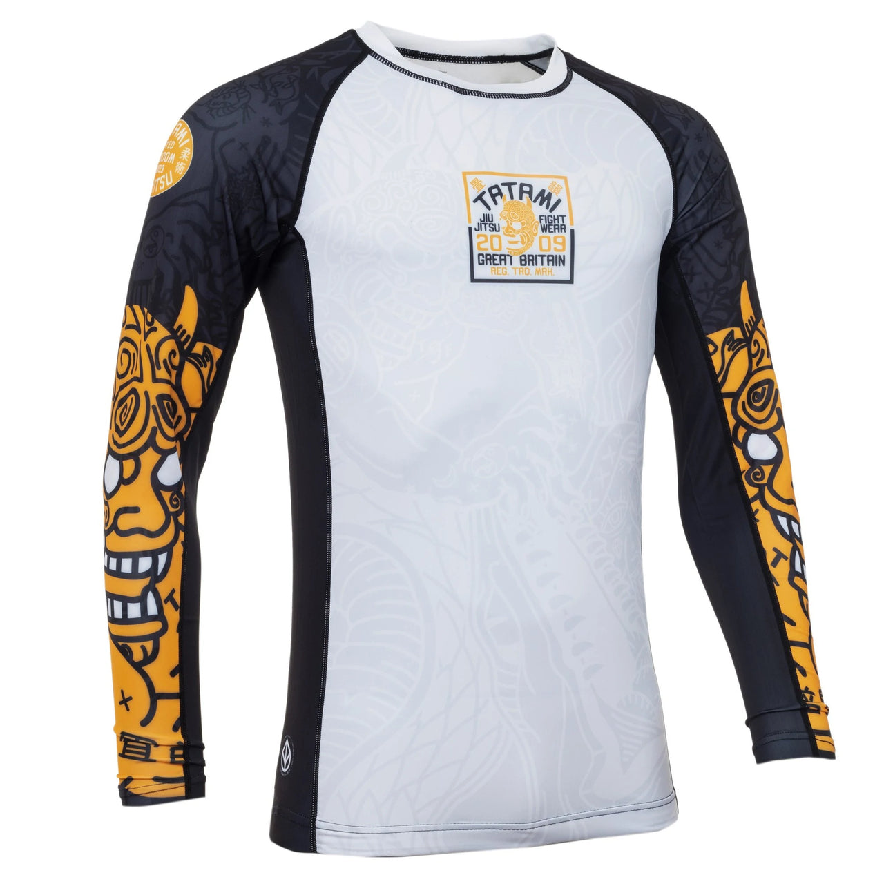 Tatami “Serpent” Women's Long Sleeve Rash Guard - White/Orange